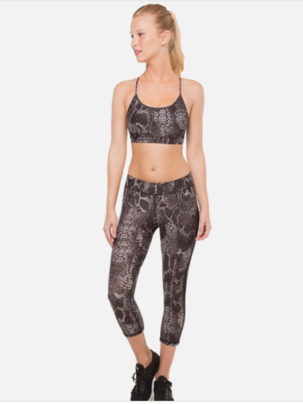 HPE Curve 3/4 Leggings Black Snake & Python  NWT Originally $115